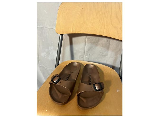 Infradito Birkenstock marrone metallizzato Metallico Castagno - vista 2