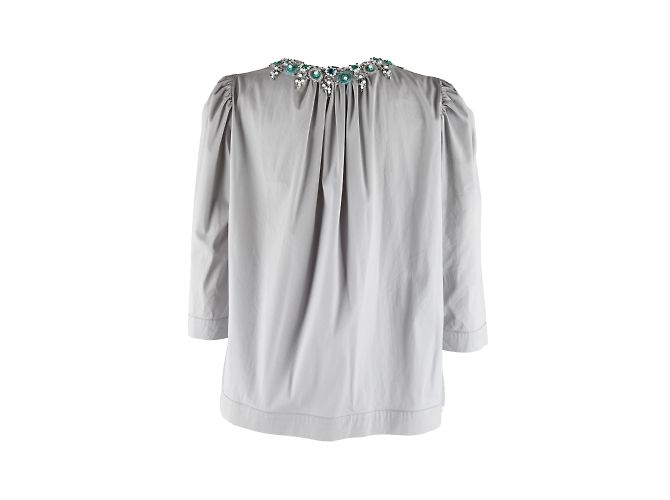 Blumarine Top impreziosito da perline Grigio - vista 2