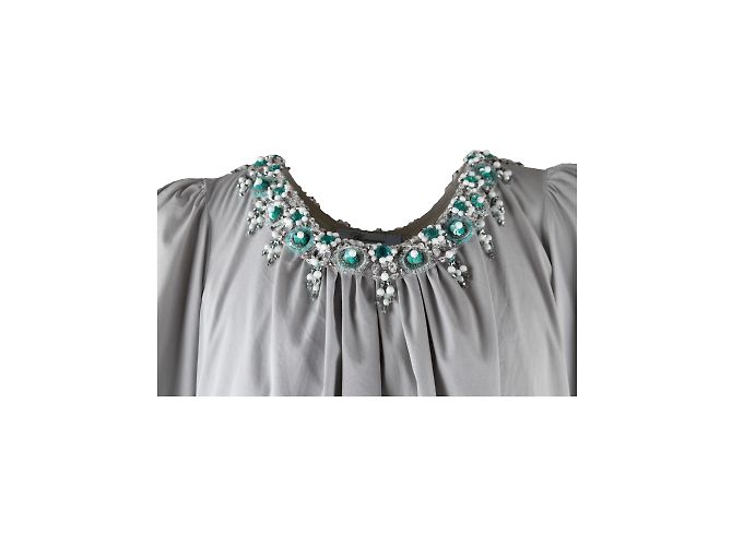 Blumarine Top impreziosito da perline Grigio - vista 3