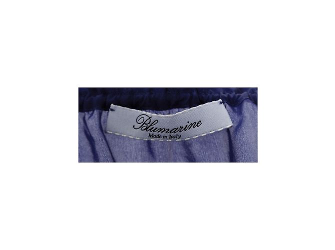 Blumarine-Top mit gerafftem Ausschnitt Blau - Ansicht 5
