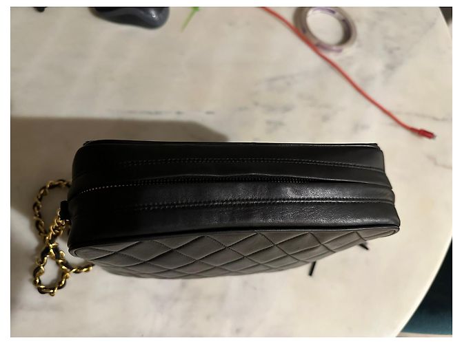 Camera Chanel Bolsa pequena para câmera com borla Preto - vista 4