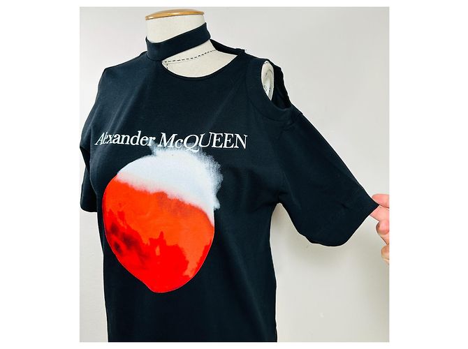 T-shirt Alexander McQueen in cotone multicolore - vista 2