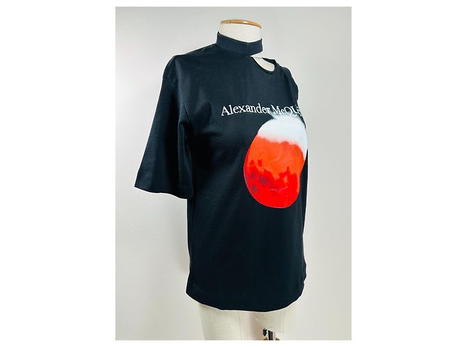 T-shirt Alexander McQueen in cotone multicolore - vista 3