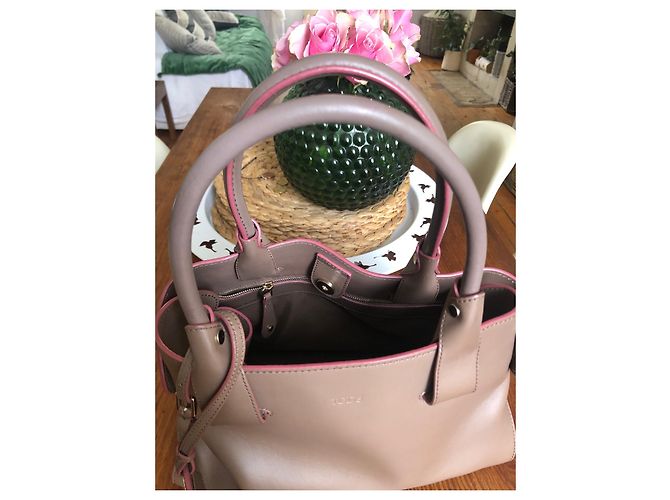 Borsa Tod's in pelle beige - vista 10