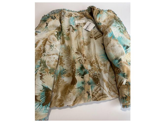 Escada Tweed Blazer in Blau Mehrfarben - Ansicht 6