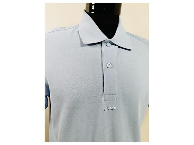 Polo Sandro in cotone blu - vista 7