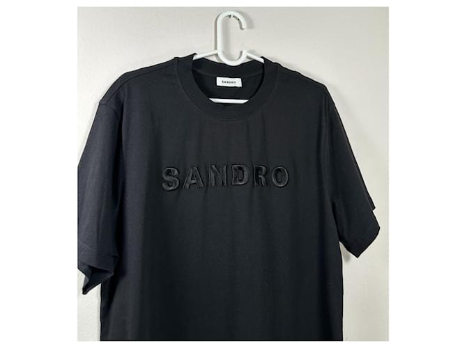 T-shirt Sandro nera in cotone M Nero - vista 2
