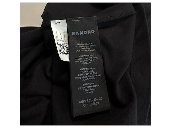 T-shirt Sandro nera in cotone M Nero - vista 4