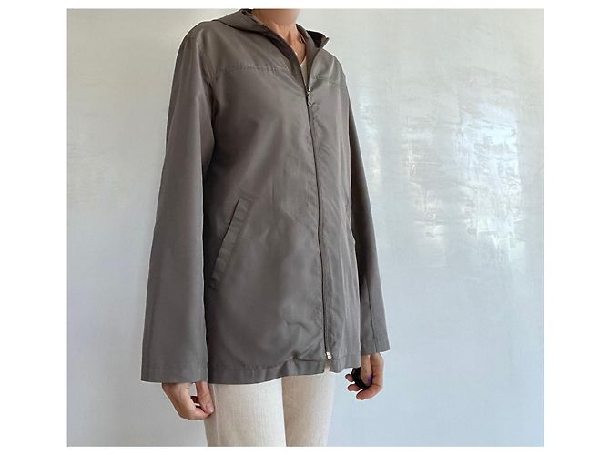 Autre Marque Khaki Windjacke mit Kapuze - Ansicht 3