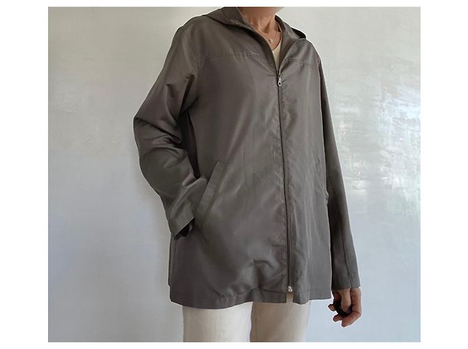 Autre Marque Khaki Windjacke mit Kapuze - Ansicht 5