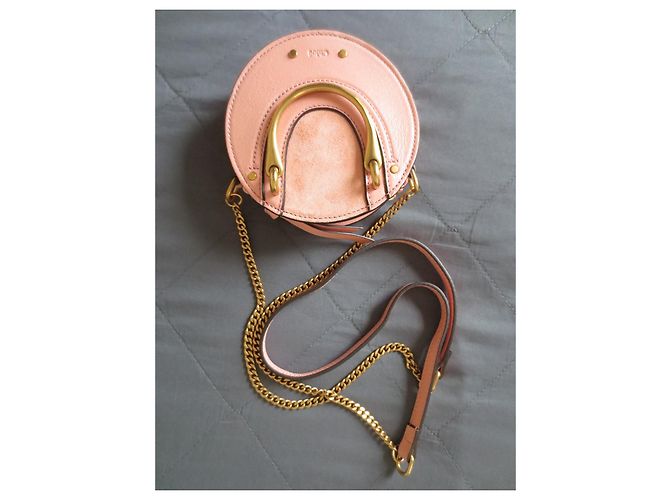 Bolsa Chloé Mini Pixie de couro rosa Carne - vista 6