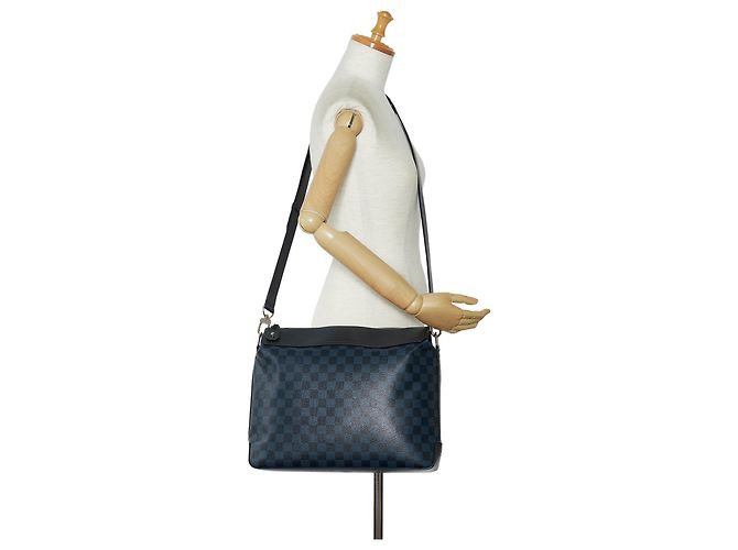 Louis Vuitton Borsa a tracolla Greenwich Blu Damier Cobalto Blu navy - vista 16