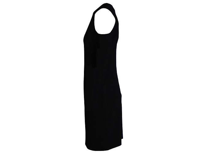 Vestido sin mangas de punto Theory Union en viscosa negra - vista 2