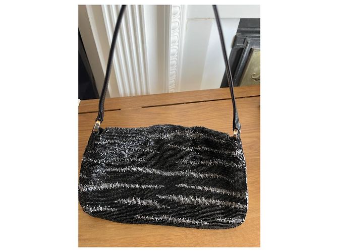 Clutch Valentino in cristallo nero - vista 2