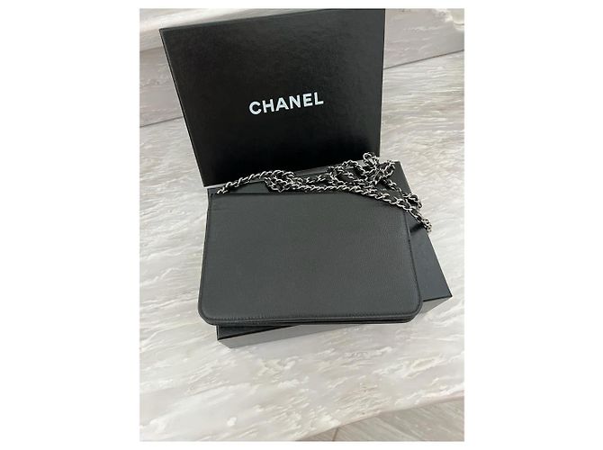 Borsa a mano Chanel Chain Jack in pelle nera Nero - vista 10