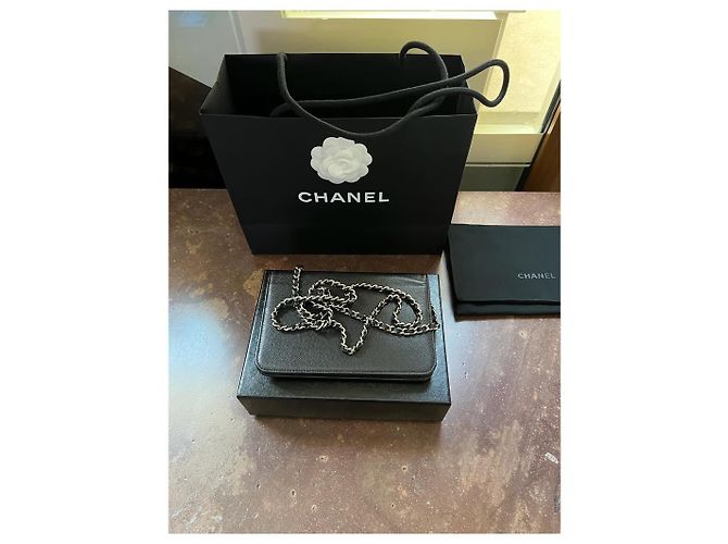 Borsa a mano Chanel Chain Jack in pelle nera Nero - vista 3