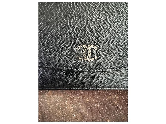 Borsa a mano Chanel Chain Jack in pelle nera Nero - vista 4