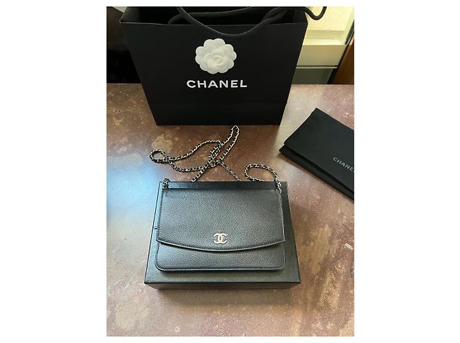 Borsa a mano Chanel Chain Jack in pelle nera Nero - vista 6