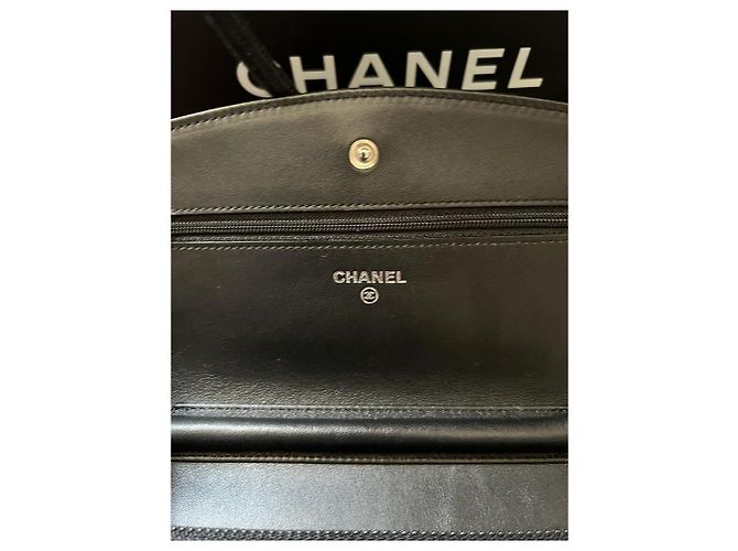 Borsa a mano Chanel Chain Jack in pelle nera Nero - vista 7
