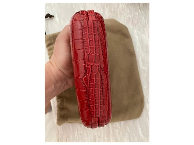 Pochette Bottega Veneta in Coccodrillo Rossa Rosso - vista 2