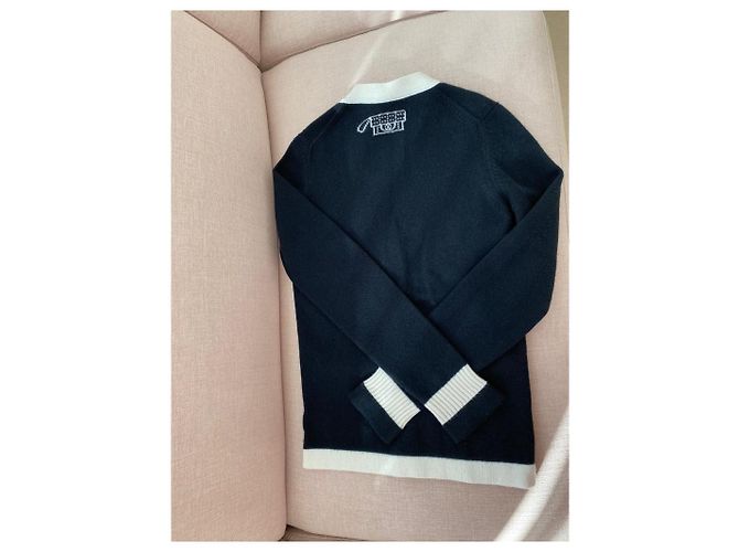 Chanel Cardigan aus schwarzem Kaschmir - Ansicht 3
