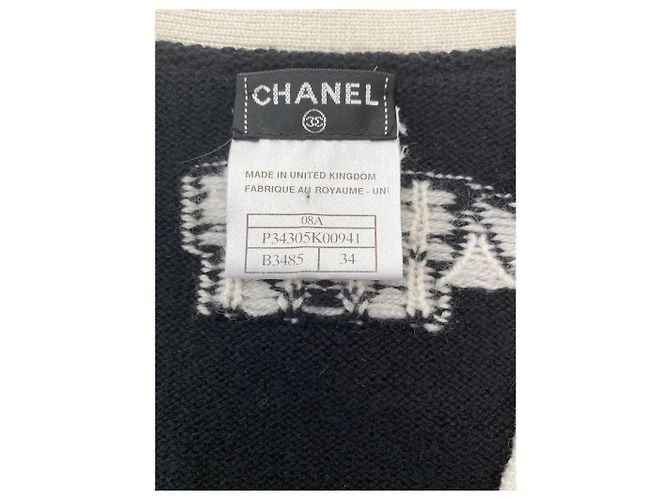 Chanel Cardigan aus schwarzem Kaschmir - Ansicht 4