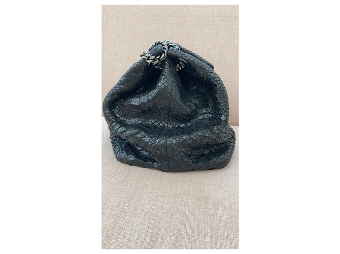 Bolsa tote Chanel em python preto - vista 15