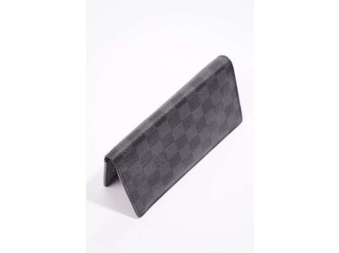 Portafoglio Louis Vuitton Brazza Tela Damier Graphite Nero - vista 10