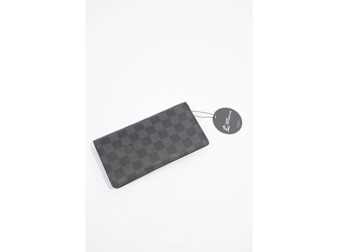 Portafoglio Louis Vuitton Brazza Tela Damier Graphite Nero - vista 11