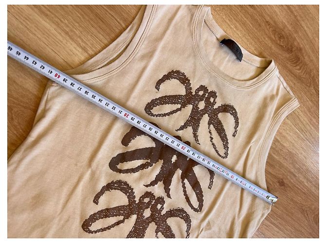 Camiseta Loewe beige de algodón con estampado frontal - vista 6