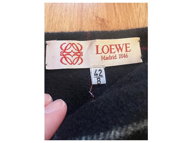 Falda Loewe de lana negra Negro - vista 4