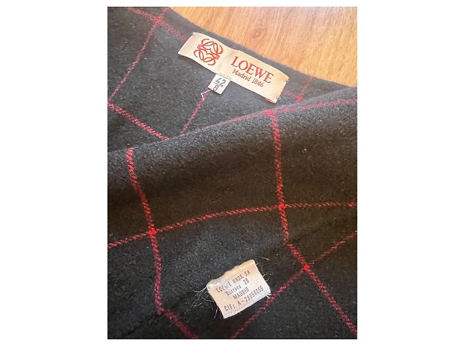Falda Loewe de lana negra Negro - vista 6