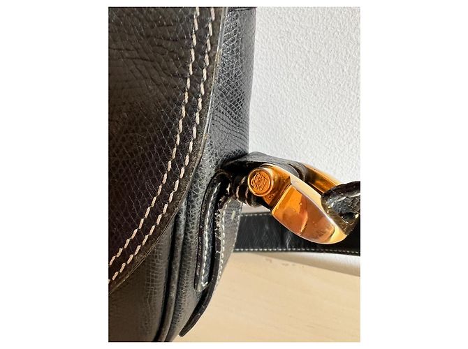 Borsa a mano Loewe Oropesa in pelle nera Nero - vista 6