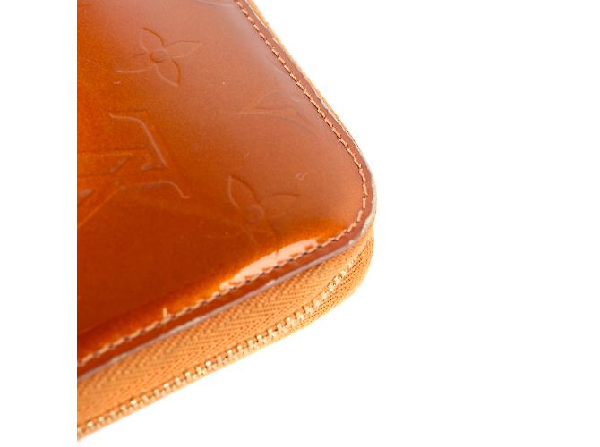 LOUIS VUITTON - Geldbörse aus goldfarbenem Lackleder mit Monogramm Braun - Ansicht 4