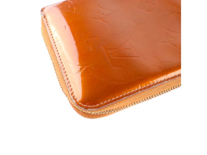 LOUIS VUITTON - Geldbörse aus goldfarbenem Lackleder mit Monogramm Braun - Ansicht 6