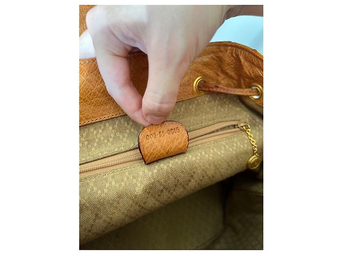 Bamboo RARO zaino Gucci in struzzo di bambù - 90S Marrone chiaro - vista 6