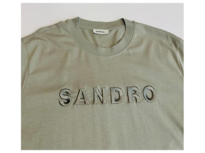 T-shirt Sandro verde in cotone L - vista 2