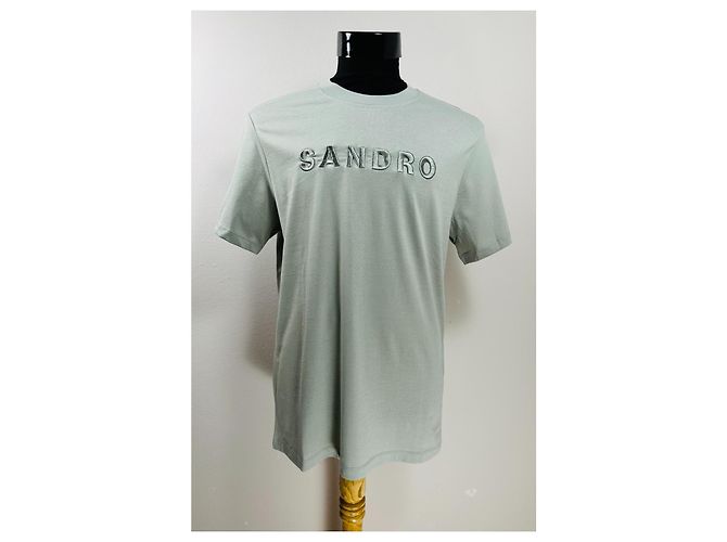 T-shirt Sandro verde in cotone L - vista 4