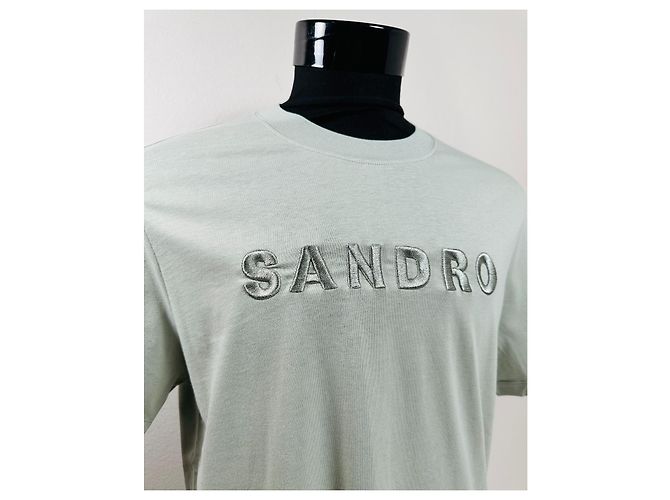 T-shirt Sandro verde in cotone L - vista 5