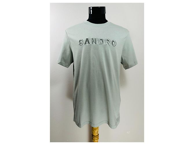 T-shirt Sandro verde in cotone L - vista 6