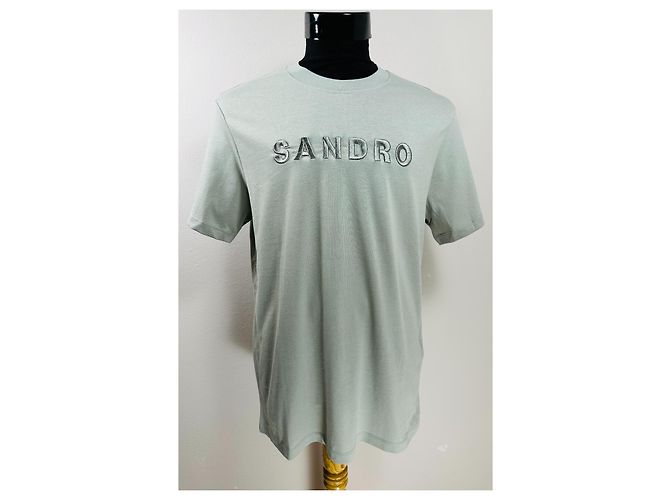 T-shirt Sandro verde in cotone L - vista 7