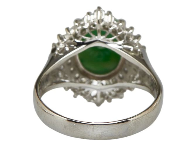 & Other Stories Anello in platino con diamanti e giada - vista 3