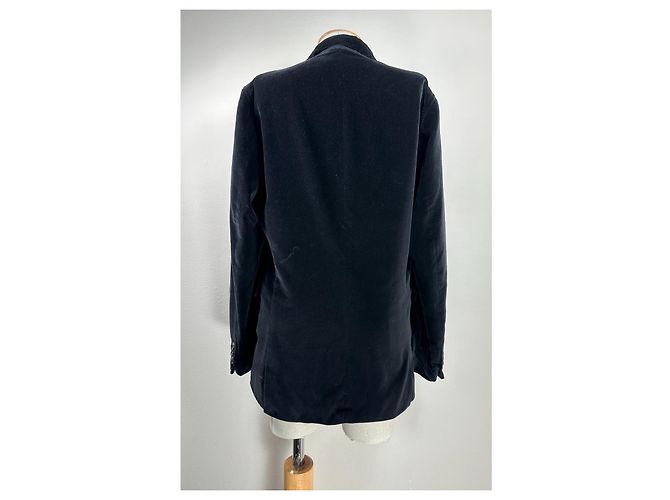 Dries Van Noten Veste en velours noire - vue 4