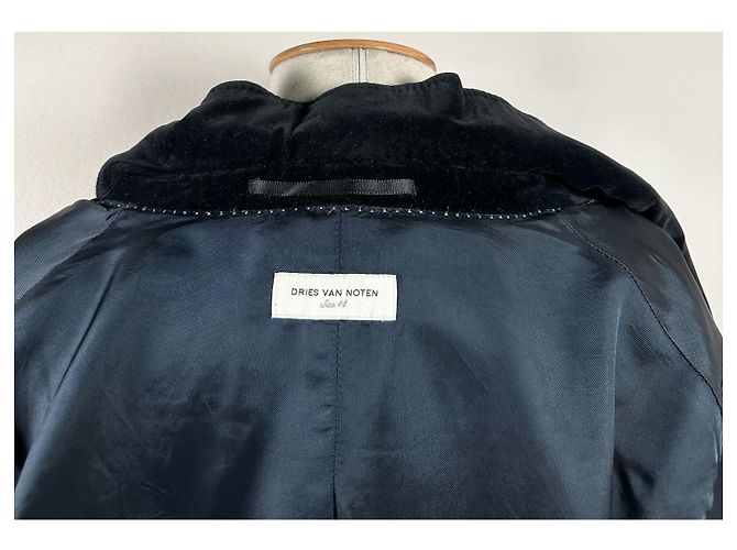 Dries Van Noten Veste en velours noire - vue 5