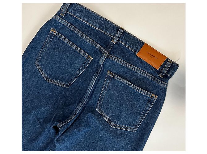 Jeans Sandro in cotone blu taglio dritto - vista 7
