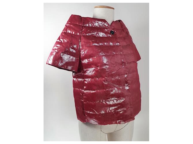 Herno Jacke Dunkelrot Leinen Bordeaux - Ansicht 2