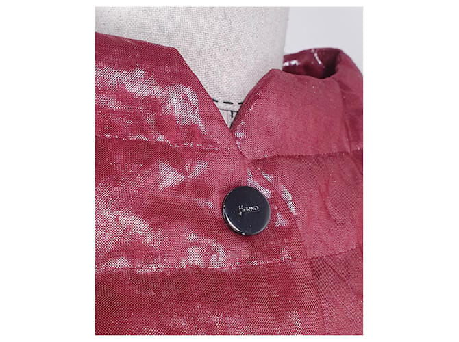 Herno Jacke Dunkelrot Leinen Bordeaux - Ansicht 3