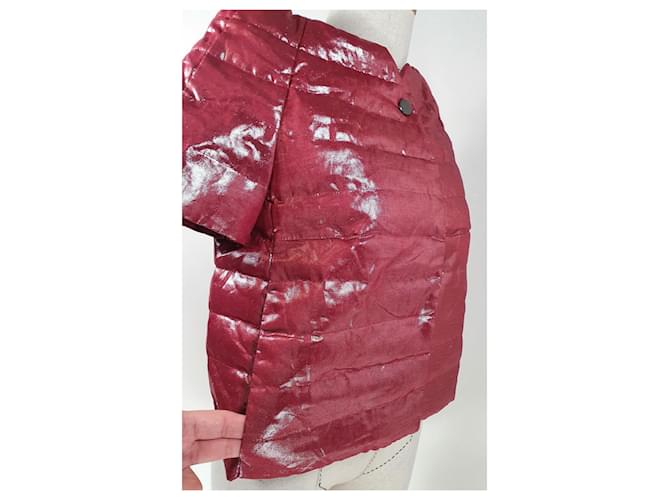 Herno Jacke Dunkelrot Leinen Bordeaux - Ansicht 4