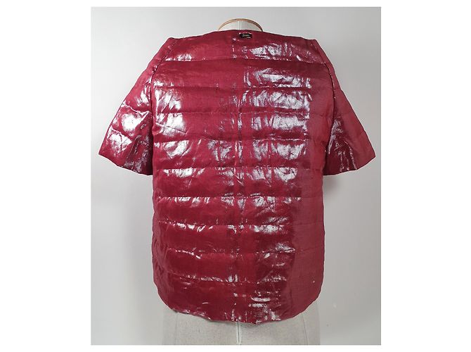 Herno Jacke Dunkelrot Leinen Bordeaux - Ansicht 5