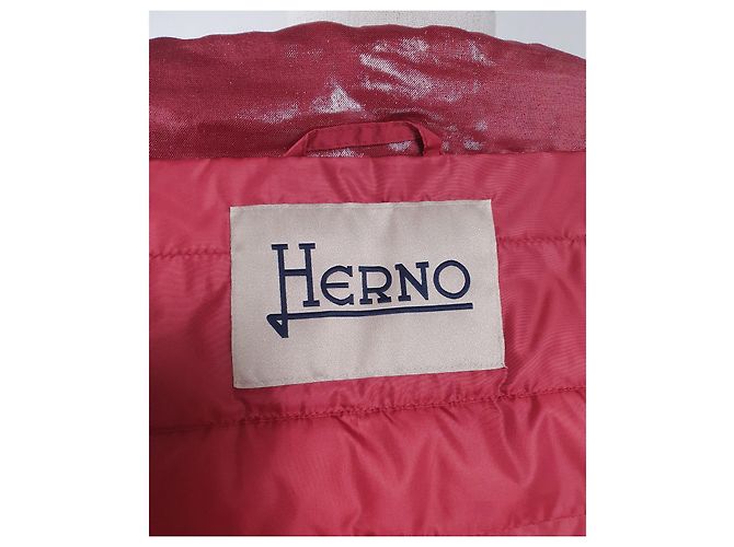 Herno Jacke Dunkelrot Leinen Bordeaux - Ansicht 8